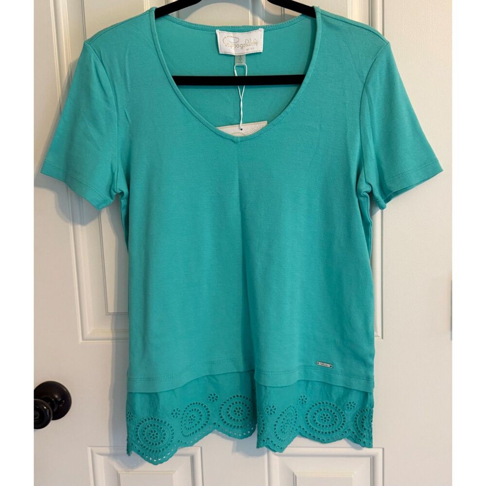Pappagallo Eyelet Blouse size Small